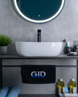 Раковина Gid D1302 51198 накладная белая 50x40x14