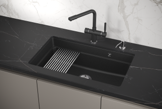 Мойка кухонная Granula Kitchen Space 7303U, ЧЁРНЫЙ
