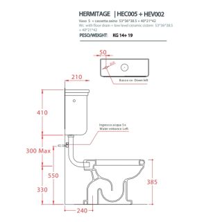 Унитаз Artceram HERMITAGE HEV002 01 00 белый