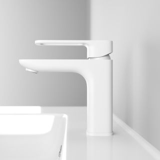 Смеситель для раковины IDDIS Slide белый матовый SLIWT00i01