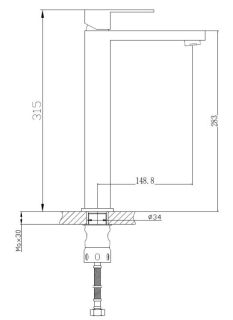 Смеситель для раковины Haiba HB11803-7 чёрный матовый