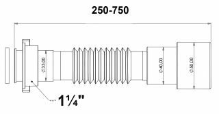 Гофра Bettoserb 125381 для раковины/мойки 1 1/4" - 40/50мм