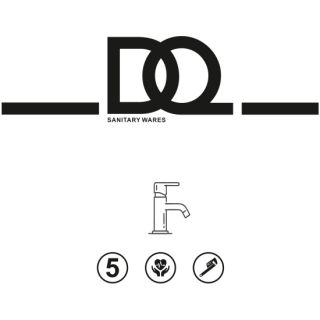 Смеситель для раковины DQ высокий Bonn браш.роз.золото (DA1702033)