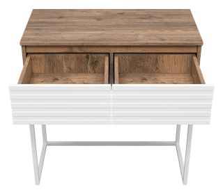 Консоль под раковину на металлокаркасе Brevita Dakota DAK-019080-19-012Я 80см дуб Галифакс олово/белый