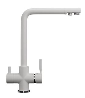 Смеситель для кухни Ulgran Classic U-016-341 с дополнительным краном для питьевой воды ультра-белый