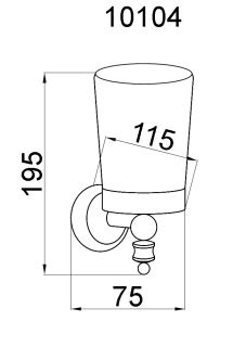 Стакан Boheme Palazzo Bianco золото 10104