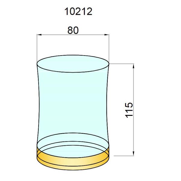 Стакан Boheme золото 10212