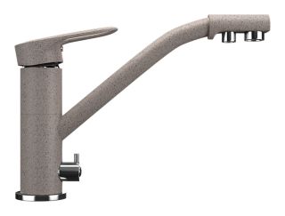 Смеситель для кухни Ulgran Classic U-010-302 с дополнительным краном для питьевой воды песочный