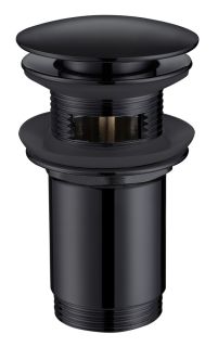 Донный клапан с переливом ABBER чёрный матовый AF0010B