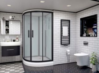 Душевая кабина Timo Standart T-6609BF Black Fabric 90x90см