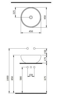 Раковина Berges Mascon 181072 45см жасмин матовый