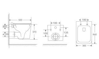 Комплект Berges 043402: инсталляция NOVUM кнопка O2 хром матовый унитаз Sigma Rimless сидение дюропласт быстросъём