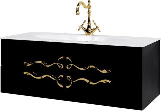 Подвесная тумба под раковину Clarberg Due Amanti DUE0112BLK 120см чёрный