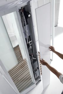 Душевая кабина Orans SR-89105LS 89105LBLH 120x90 см профиль чёрный стекло прозрачное