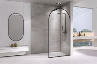 Душевая перегородка ABBER Immer Offen AG64120B 120см чёрный