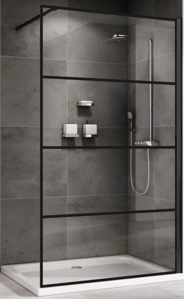 Душевая перегородка ABBER Immer Offen AG65100B 100см чёрный