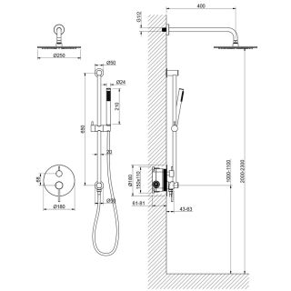 Душевой комплект Timo Saona SX-2309/00SM хром