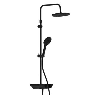 Душевая системма Damixa Apollo 947760300 с термостатом и с полкой черная