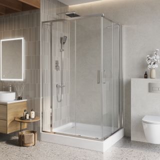 Душевой уголок BelBagno LUCE-AH-22-145/115-C-Cr хром