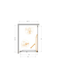 Душевой уголок CEZARES LUX-AH-FS-1-70/100-C-CR хром