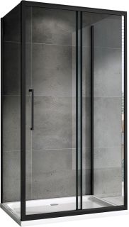 Душевой уголок ABBER Schwarzer Diamant AG30100BH-S75B-S75B 100x75см чёрный