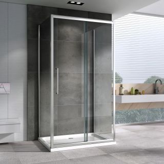 Душевой уголок ABBER Schwarzer Diamant AG30150H-S60-S60 150x60см хром