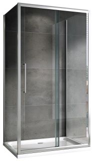 Душевой уголок ABBER Schwarzer Diamant AG30150H-S75-S75 150x75см хром