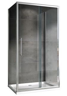 Душевой уголок ABBER Schwarzer Diamant AG30160H-S60-S60 160x60см хром