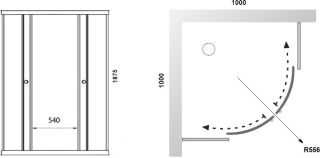 Душевой уголок Triton Стандарт Щ0000026698 100x100
