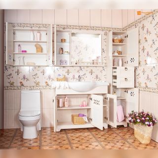 Тумба под раковину Бриклаер Кантри 4627125413667 105 см бежевый дуб прованс