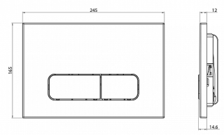 Клавиша смыва Charus Elegia FP.320.46.01 серебро