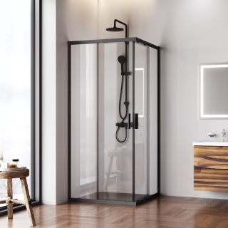 Душевой уголок Am.Pm Gem W90G-403-9090BT 90x90 см без поддона чёрный матовый