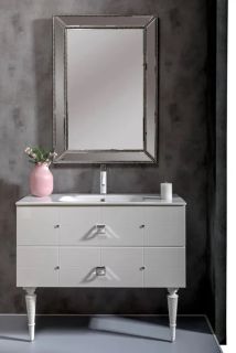 Тумба под раковину Armadi Art Vallessi Avangarde Piazza 80см белый/золото 841-080-WG