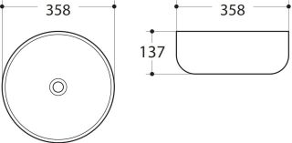 Раковина Art&Max 35см чёрный матовый AM-102-MB