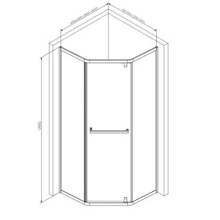 Душевой уголок Am.Pm Gem W90G-405-9090-MT 90x90 см цвет профиля хром стекло прозрачное