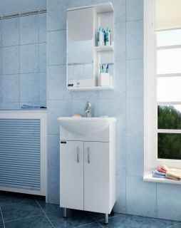 Зеркальный шкаф СанТа Ника 101080 40см левый фацет белый