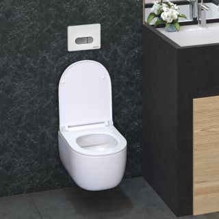 Кнопка смыва Berges Novum хром/белый 040037