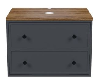 Тумба подвесная IDDIS Torr TOR70DMi95K со столешницей 70см орех макадамия/тёмно-серый