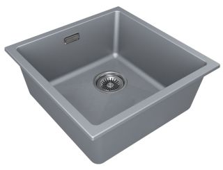 Мойка кухонная Paulmark Lumi LU45SK-GRM серый металлик