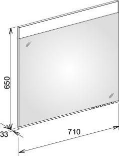 Зеркало Keuco Edition  11596171500 71 см