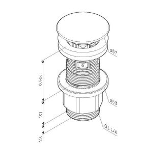 Донный клапан Am.pm F070M100 Универсальный