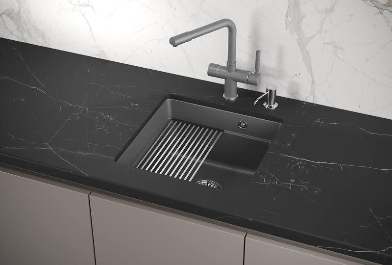 Мойка кухонная Granula Kitchen Space 4501U, АЛЮМИНИУМ