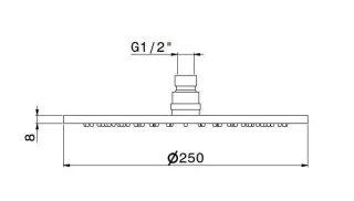 Верхний душ Kerama Marazzi Ole 27747KM.M0.071 золото атласное