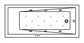 Гидромассажная ванна Whitecross Wave 0101.150070.100.RELAX.BR 150x70см Relax бронза