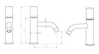 Смеситель для раковины Boheme Stick 121-CR-MR-W хром/белый мрамор
