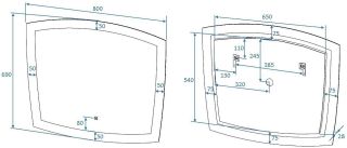 Зеркало с подсветкой Art&Max Roma 80x70см AM-Rom-800-700-DS-F