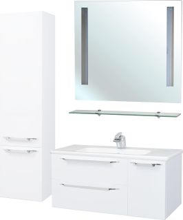 Пенал Bellezza Луиджи 35см левый белый 00000007296