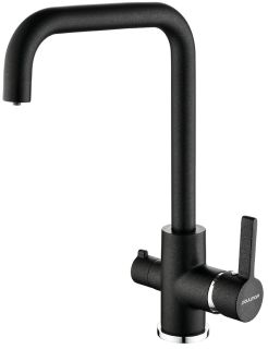 Смеситель для кухни Paulmark Logas Lo213021-418 чёрный металлик