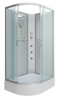 Душевая кабина Niagara NG-33194-14RBKG с гидромассажем 110x90см серебро/матовое