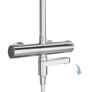 Душевая стойка Kerama Marazzi Fonte FO.302.KM.CR на три потока с термостатом хром